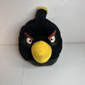 2010 Commonwealth 6" Black Angry Bird Medium Bomb No Sound Plush